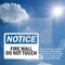 Signmission Fire Wall Do Not Touch OSHA Notice Sign, Plastic, 10in W x 7in L, 2PK OS-2PACK-NS-P-710-L-12711 - alternate 2